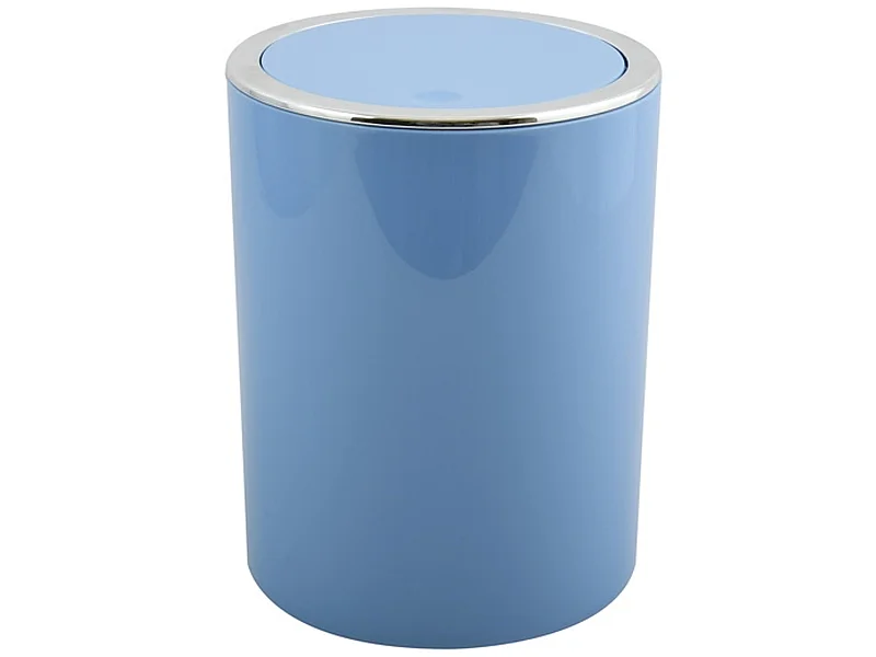 Poubelle msv 6l "kamaka" en plastique de couleur bleu pâle 20,7 x 22 x 28,1 cm