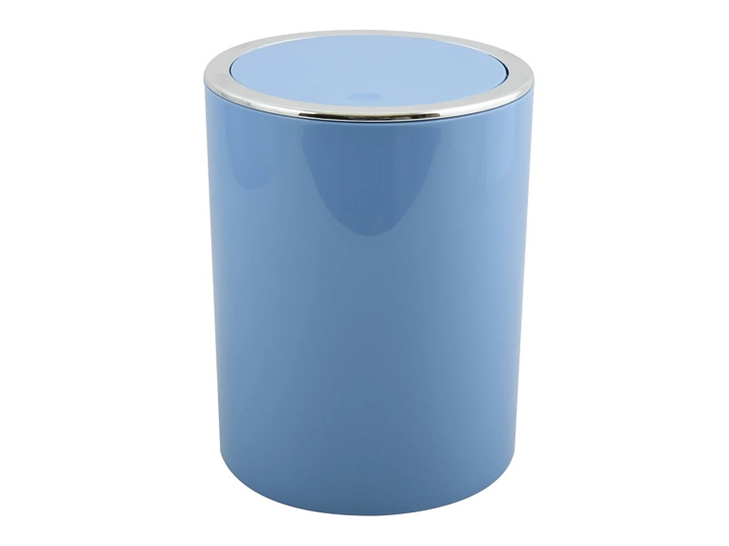 Poubelle msv 6l "kamaka" en plastique de couleur bleu pâle 20,7 x 22 x 28,1 cm