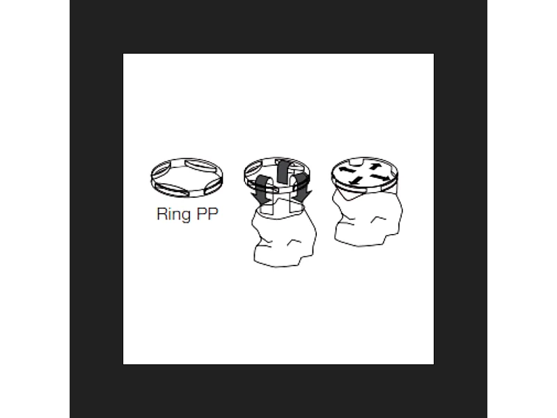 poubelle ø19 x 26 cm (5 litres), polystyrène, noir