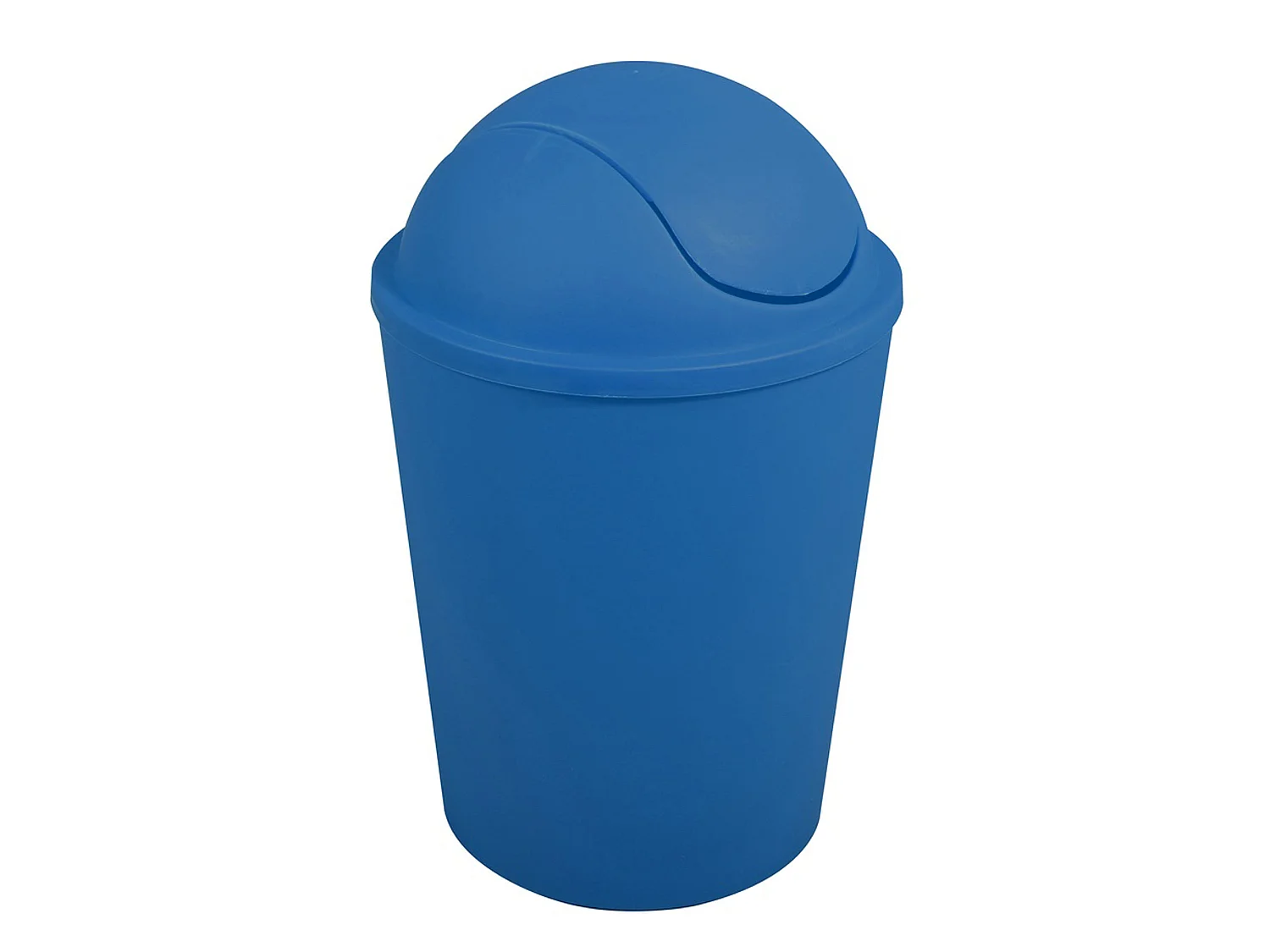 Poubelle  5,5l avec couvercle à charnière bleu marine