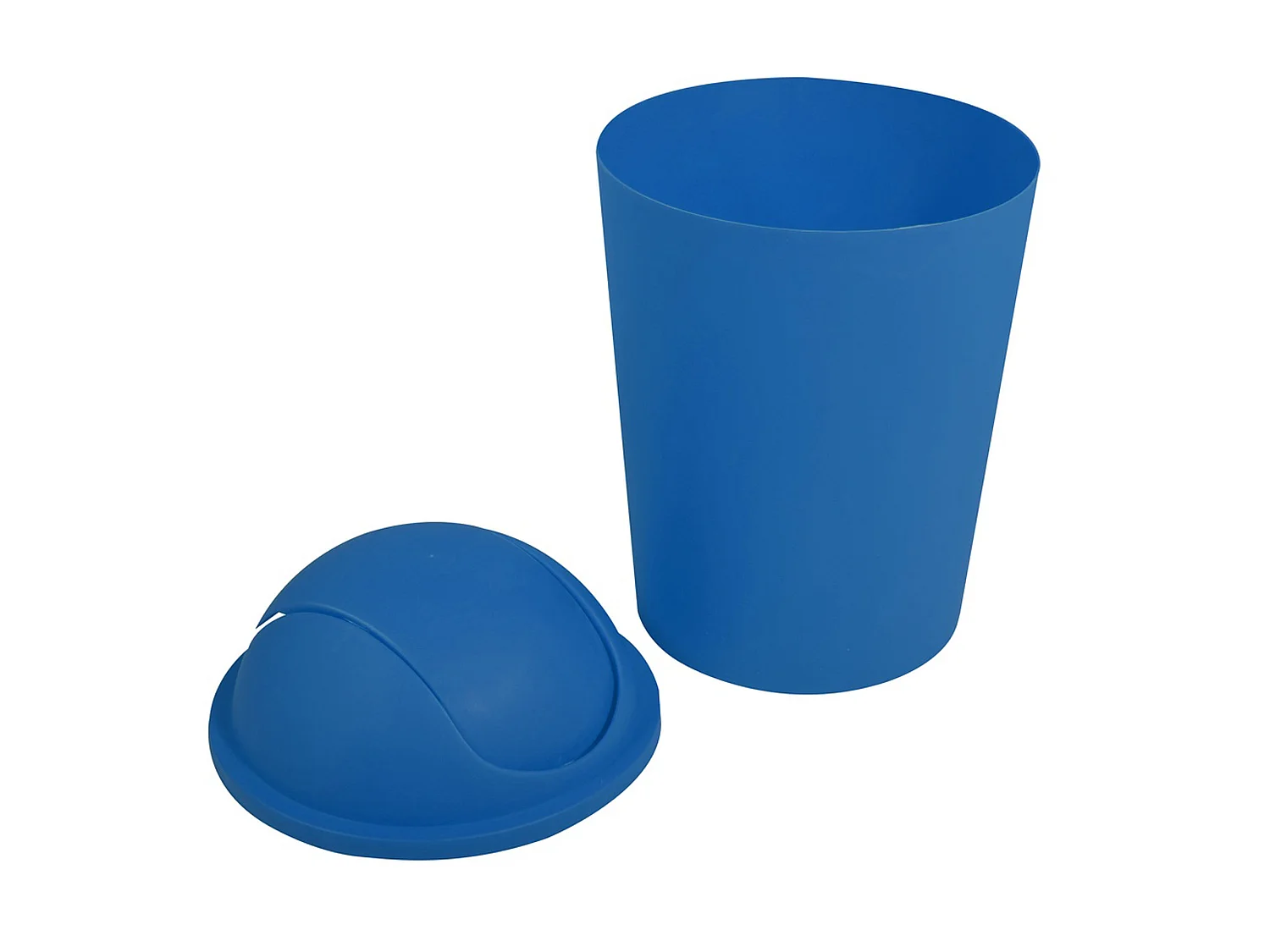 Poubelle  5,5l avec couvercle à charnière bleu marine