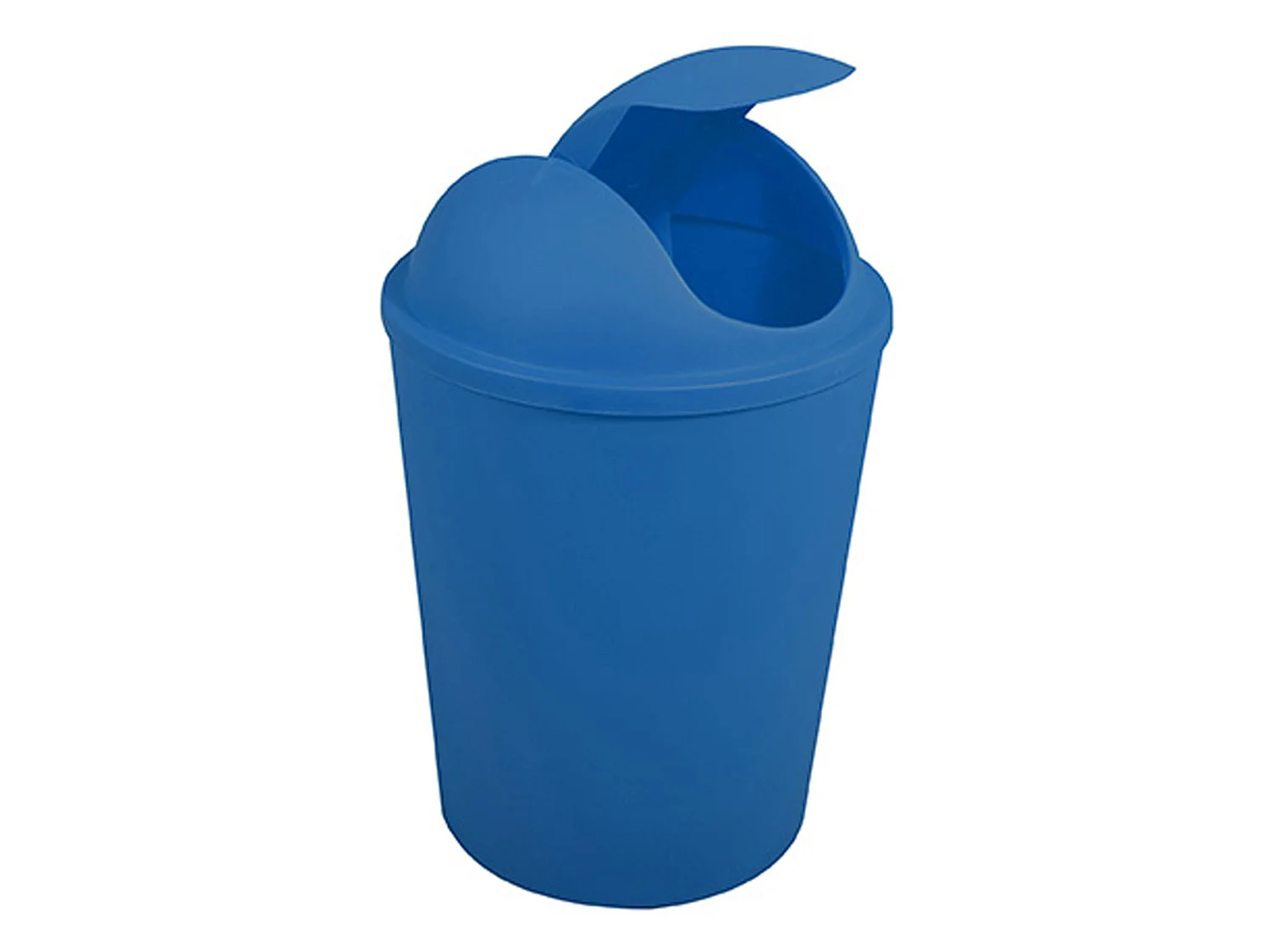 Poubelle  5,5l avec couvercle à charnière bleu marine