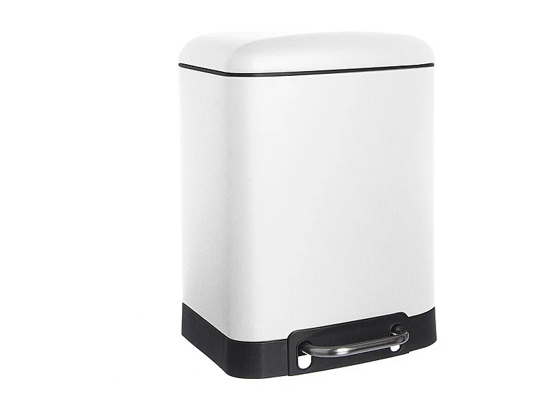 Poubelle à Pédale en Métal "Ariane" 6L Blanc