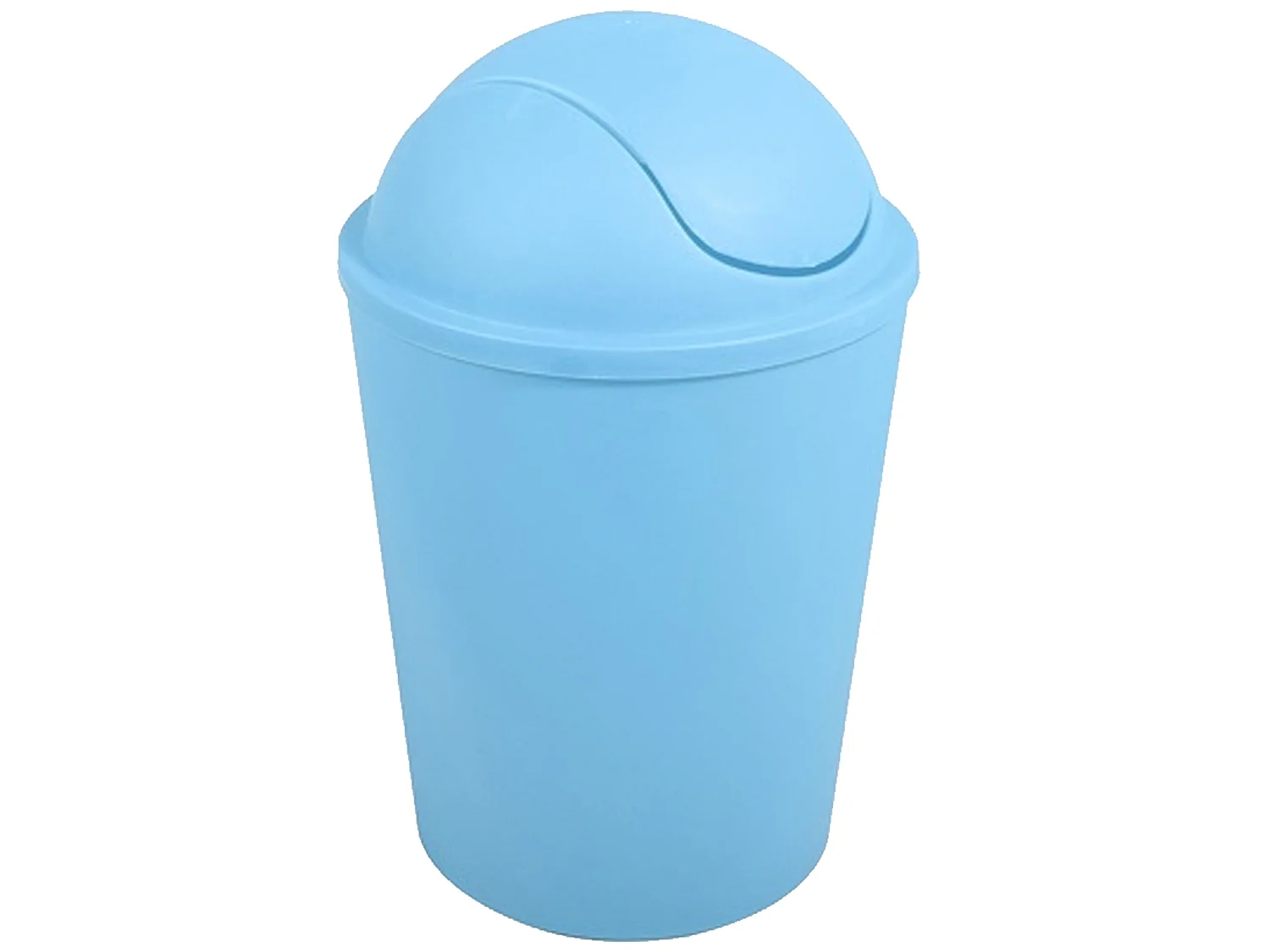 Poubelle  5,5l avec couvercle à charnière bleu clair