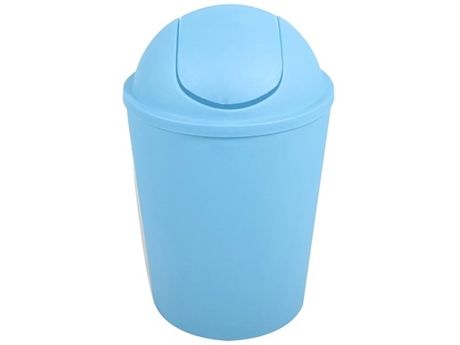 Poubelle  5,5l avec couvercle à charnière bleu clair