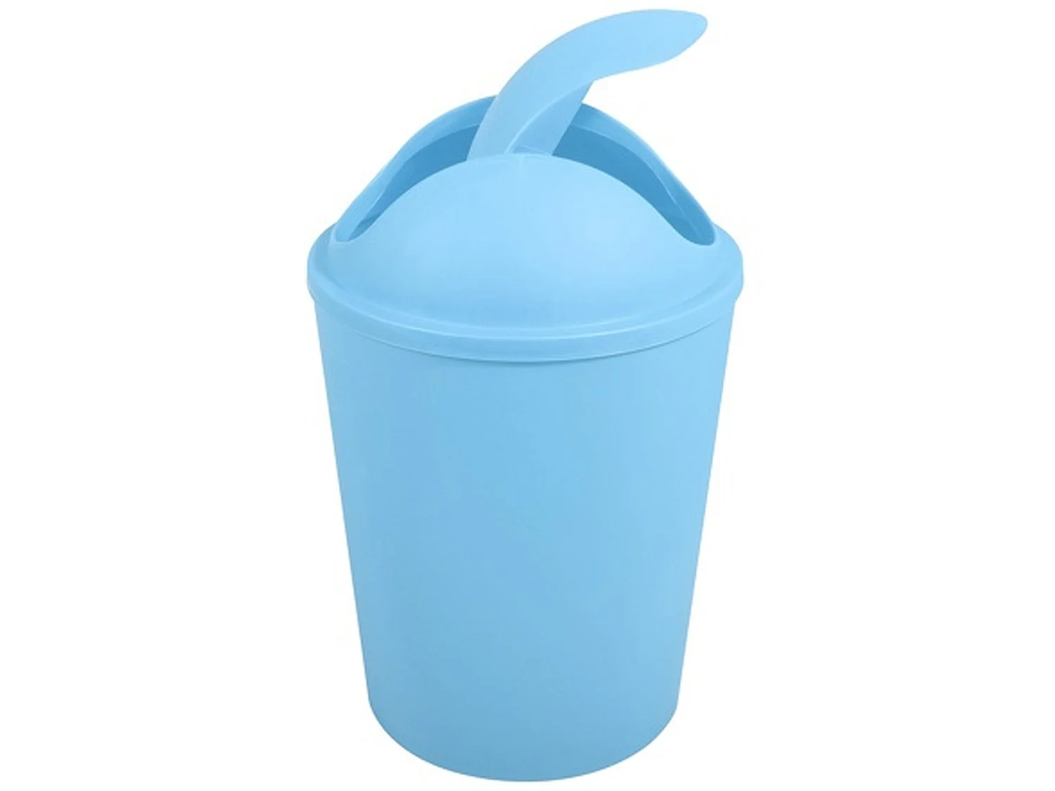 Poubelle  5,5l avec couvercle à charnière bleu clair