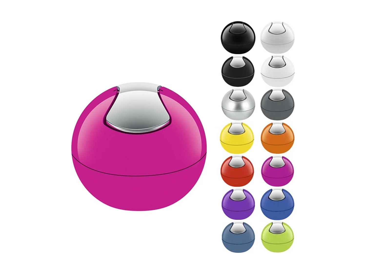 poubelle ø16 x 14 cm (1 litre), polystyrène, violet