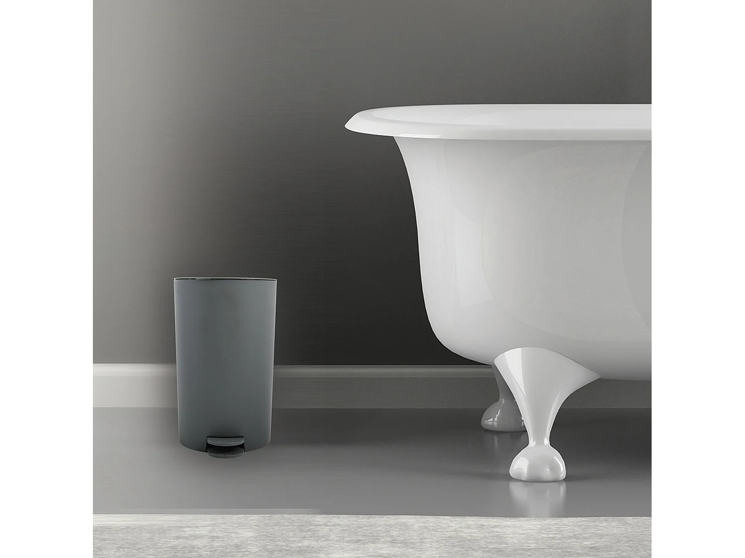 Poubelle à pédale Osaki 3 litres en gris