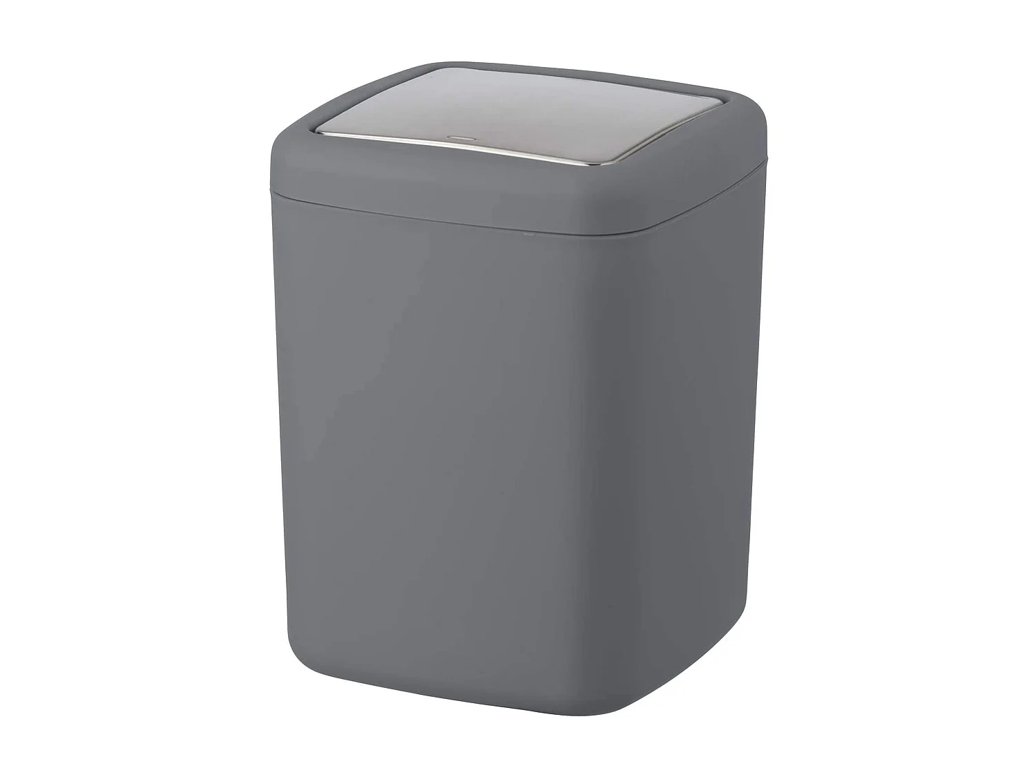 Poubelle avec couvercle à charnière, 3 litres, de couleur anthracite 15 x 20 x 15