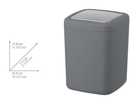 Poubelle "Barcelona" - Gris anthracite - 3 L