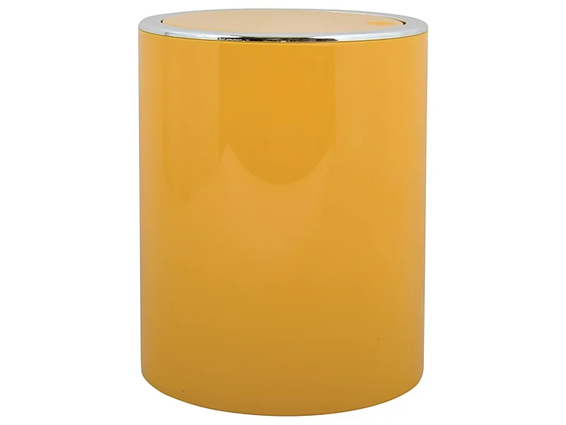 Poubelle msv "as kamaka" 6l en acier inoxydable en jaune