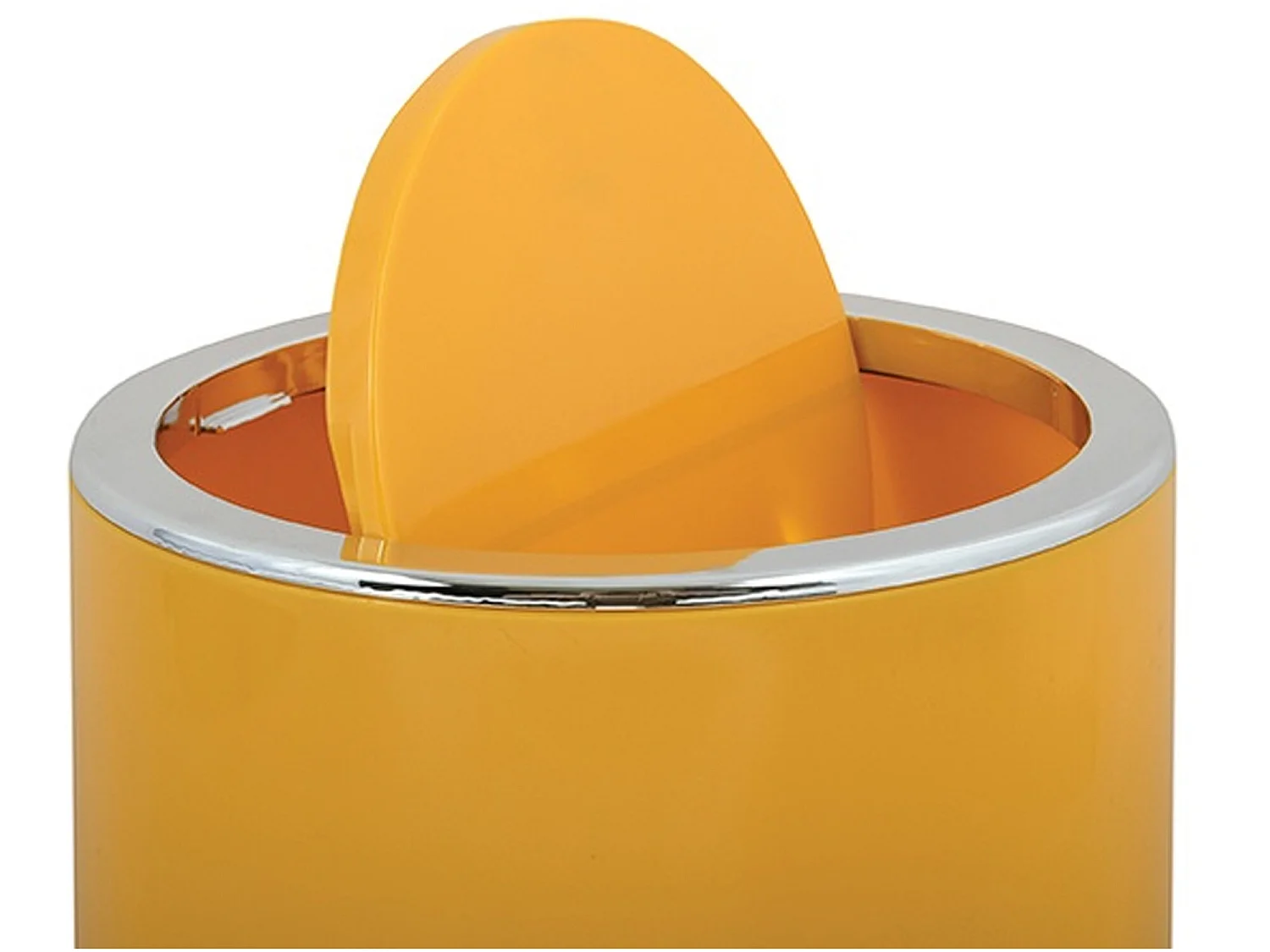 Poubelle msv "as kamaka" 6l en acier inoxydable en jaune