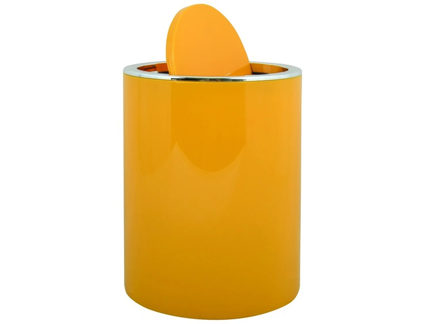 Poubelle msv "as kamaka" 6l en acier inoxydable en jaune