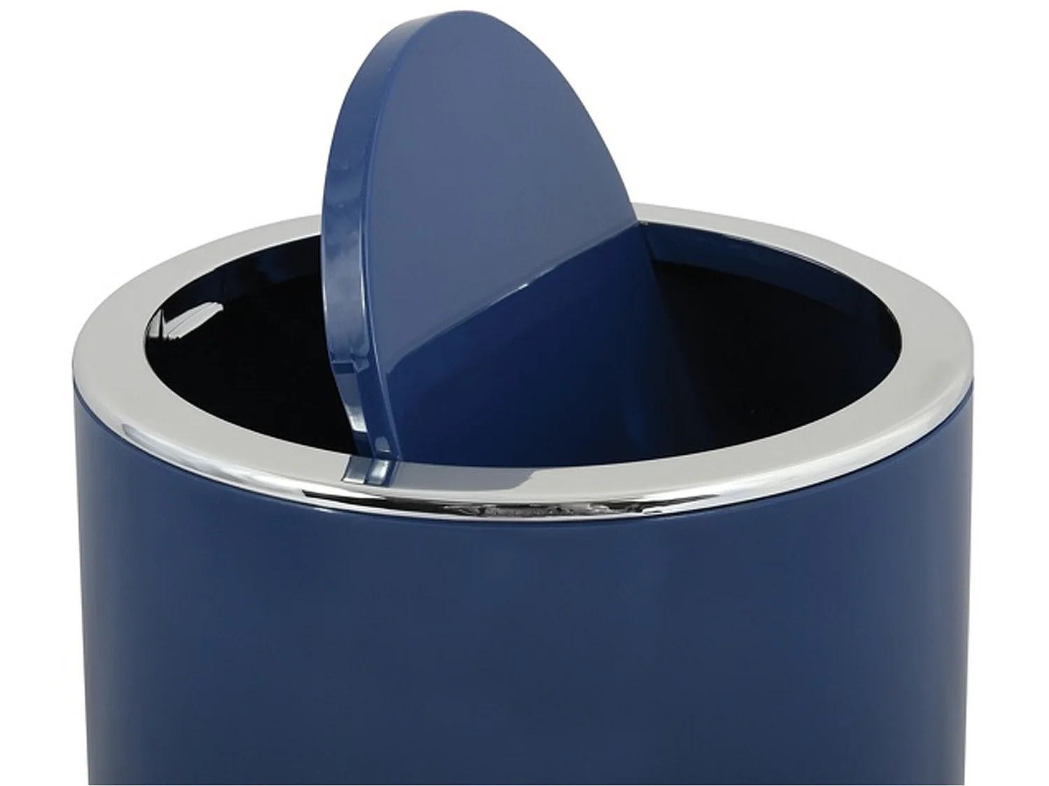 Poubelle msv "as kamaka" 6 litres en plastique de couleur bleu électrique ø18,5 x 26 cm