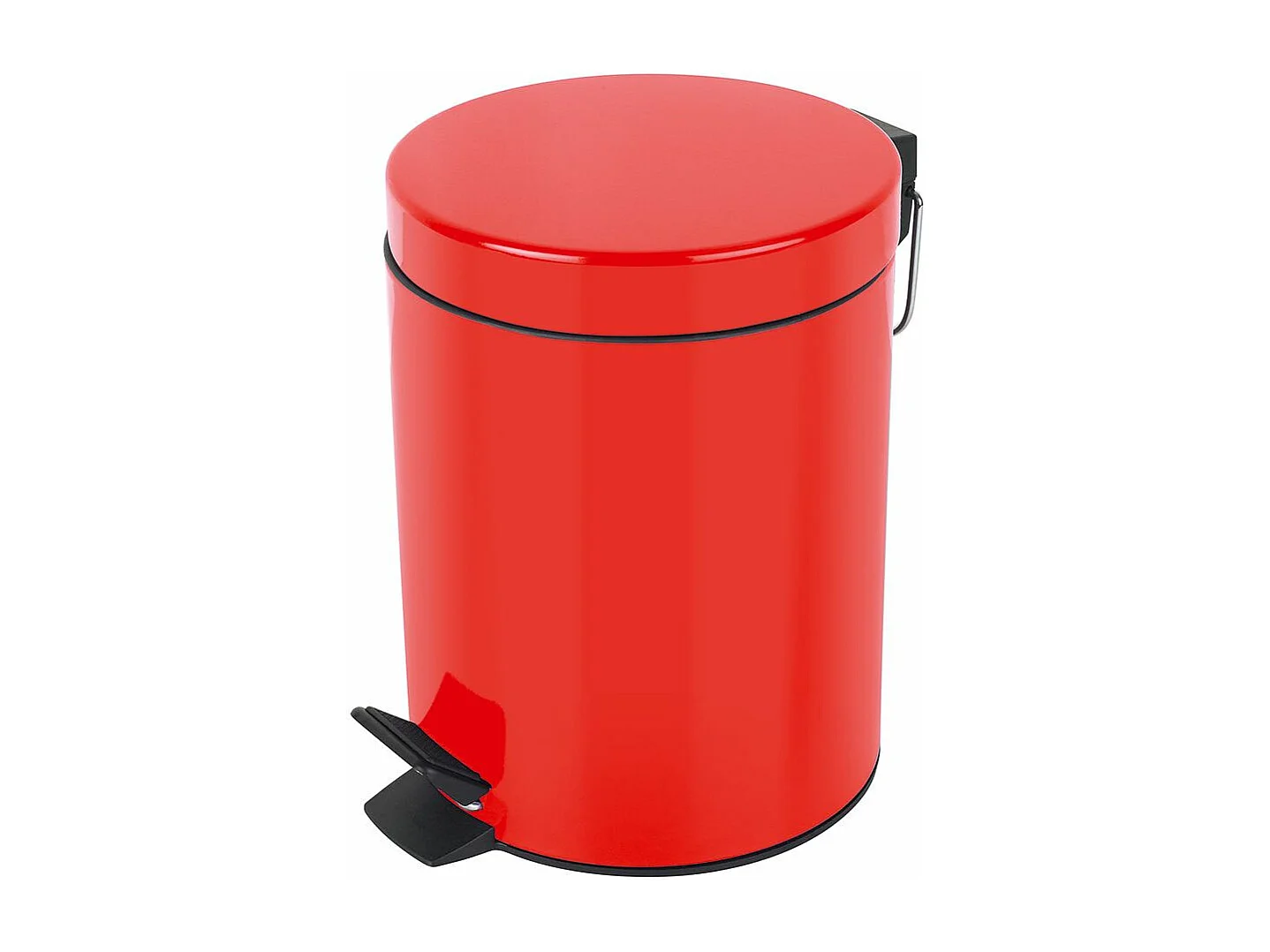 poubelle à pédale ø17 x 24,5 (3 litres), métal, rouge