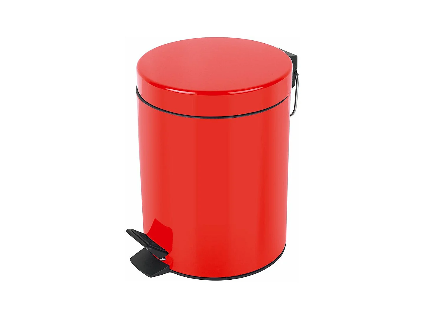 poubelle à pédale ø17 x 24,5 (3 litres), métal, rouge