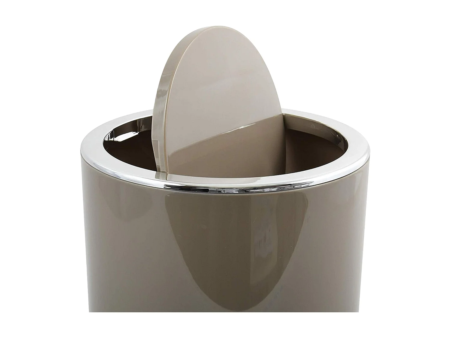 Poubelle msv "kamaka" 6l brun abs ø18,5 x 26 cm