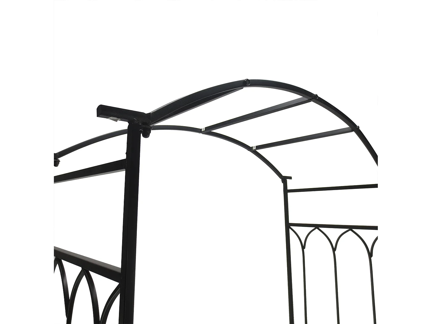 Arco de jardín negro 115x59x203cm Outsunny