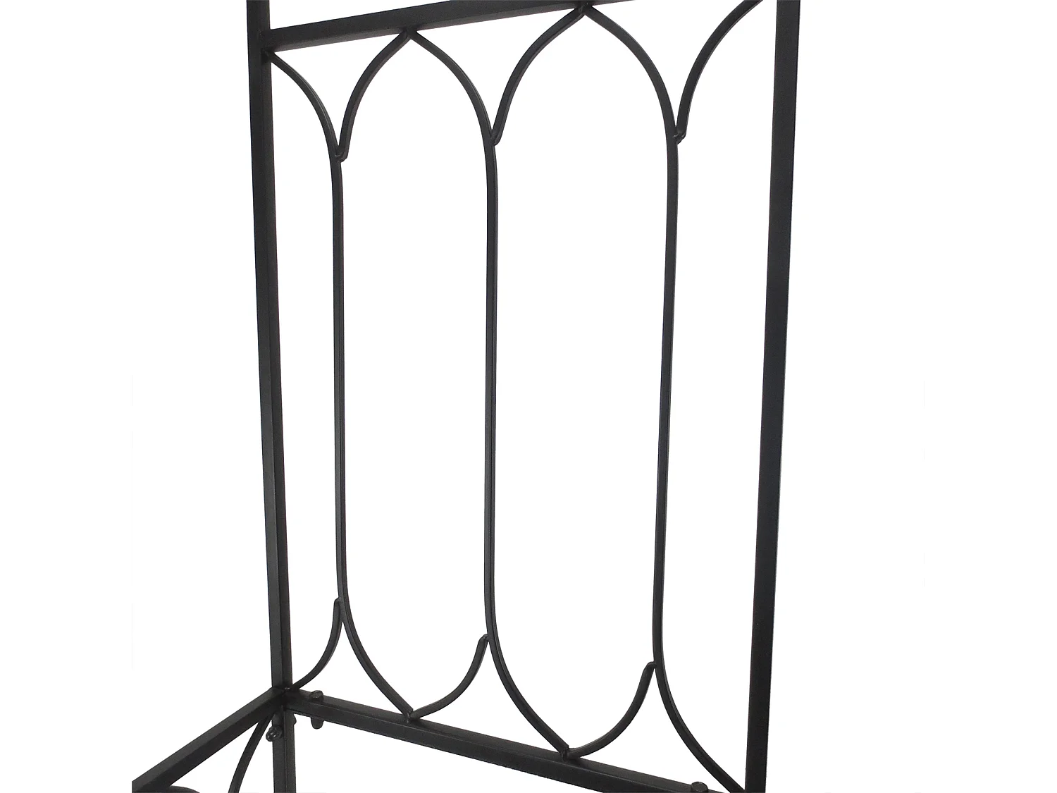 Arco de jardín negro 115x59x203cm Outsunny