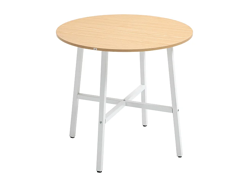 Mesa de comedor madera natural 80x80x76 cm HOMCOM