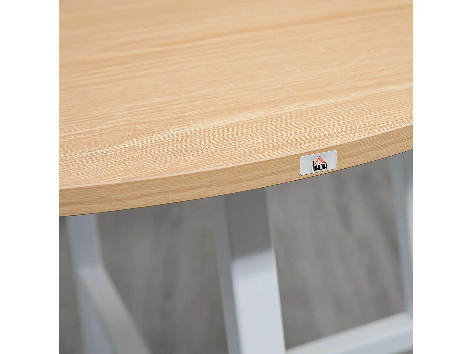 Mesa de comedor madera natural 80x80x76 cm HOMCOM