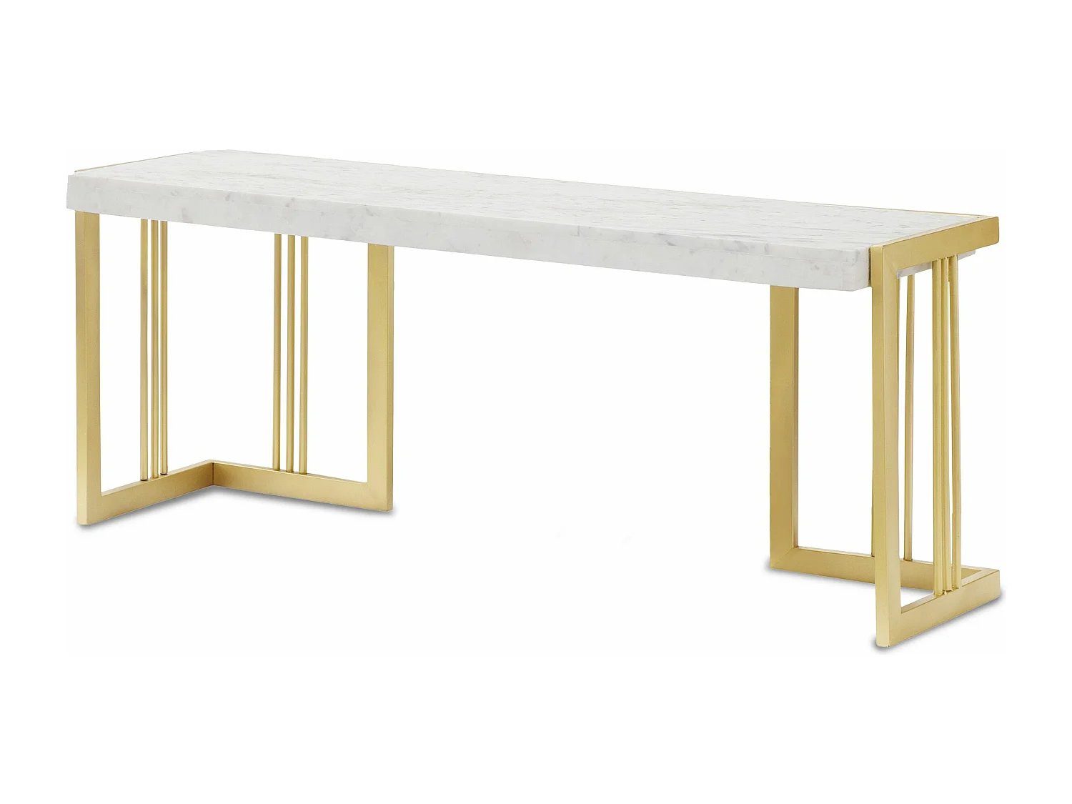 Meuble TV en Marbre Design "Cary" 140cm Blanc