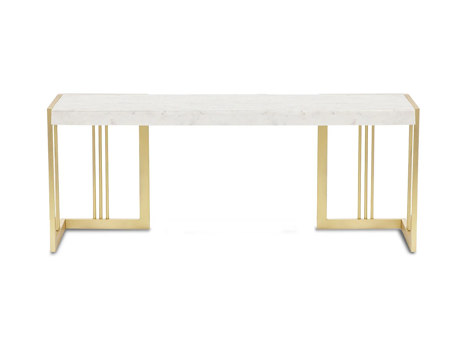 Meuble TV en Marbre Design "Cary" 140cm Blanc