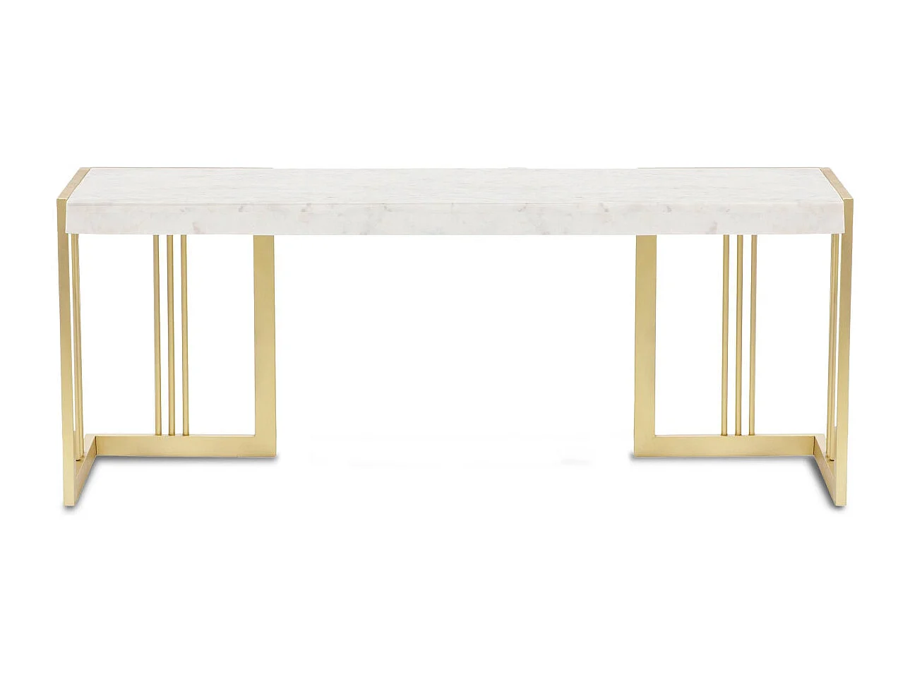 Meuble TV en Marbre Design "Cary" 140cm Blanc