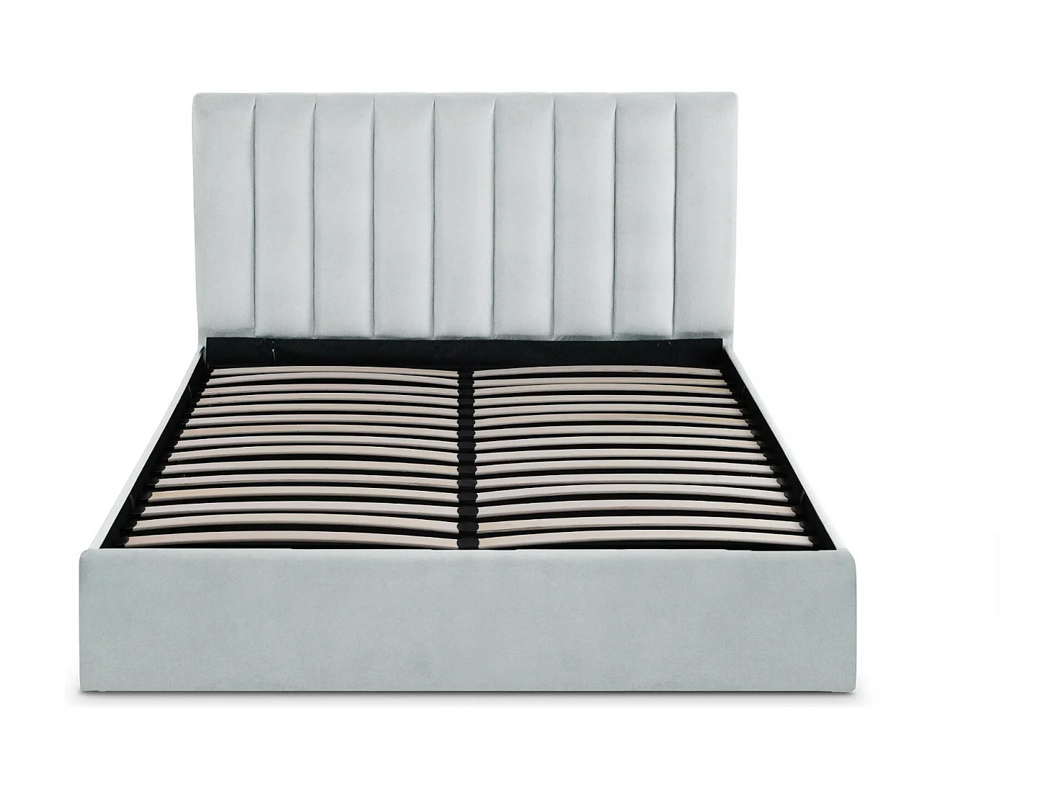 Lit Coffre Design en Tissu "Songa" 160x200cm Gris