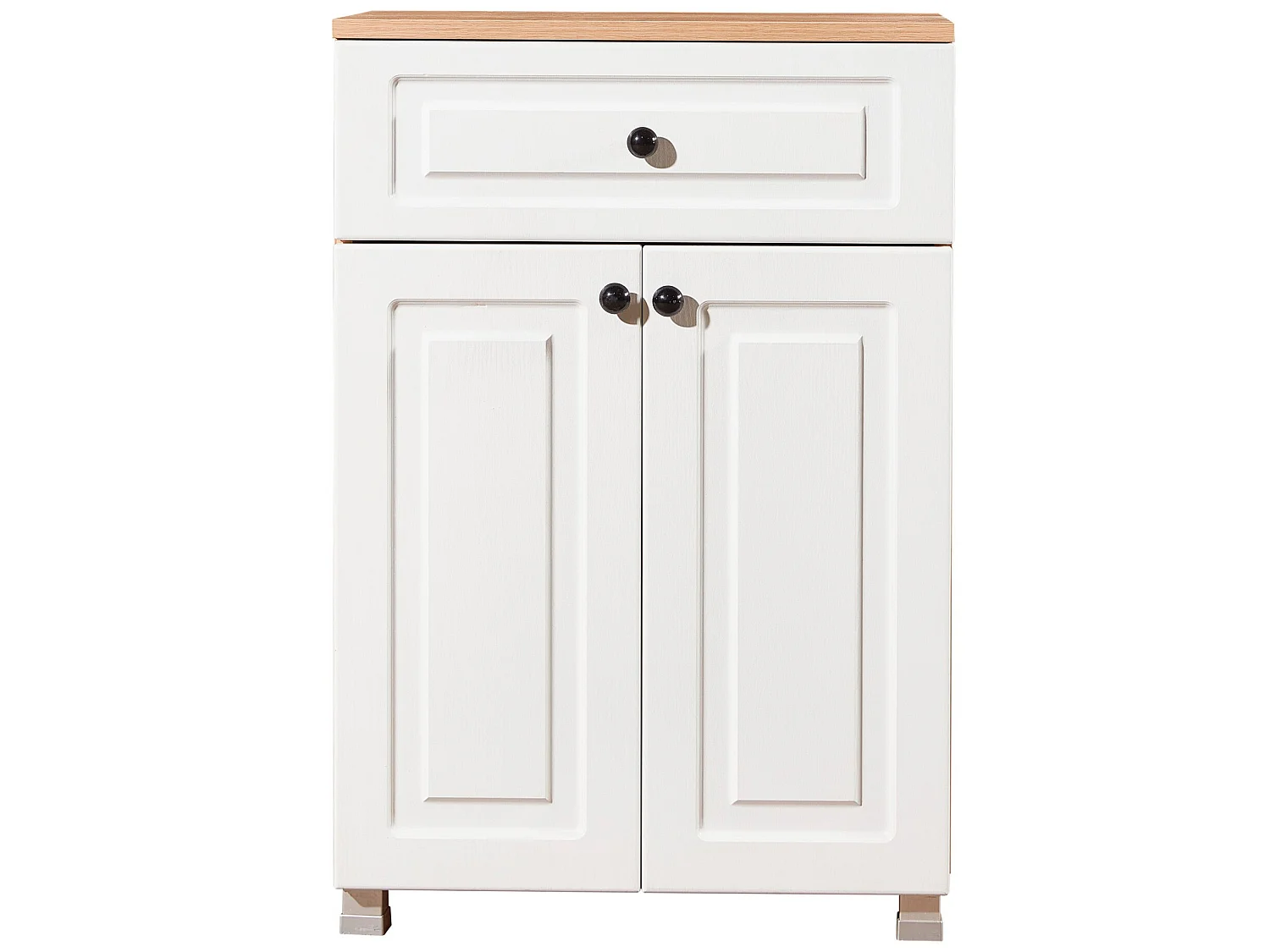 Meuble polyvalent, 100% aggloméré plaqué mélamine, couleur chêne safiro Noyer 60x89,5x39