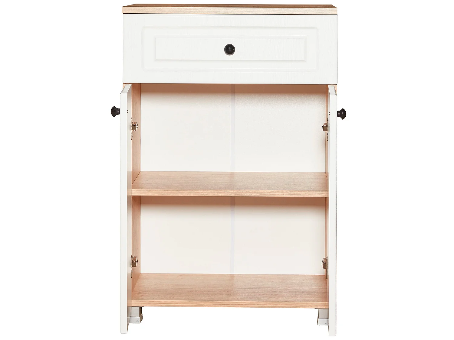 Meuble polyvalent, 100% aggloméré plaqué mélamine, couleur chêne safiro Noyer 60x89,5x39