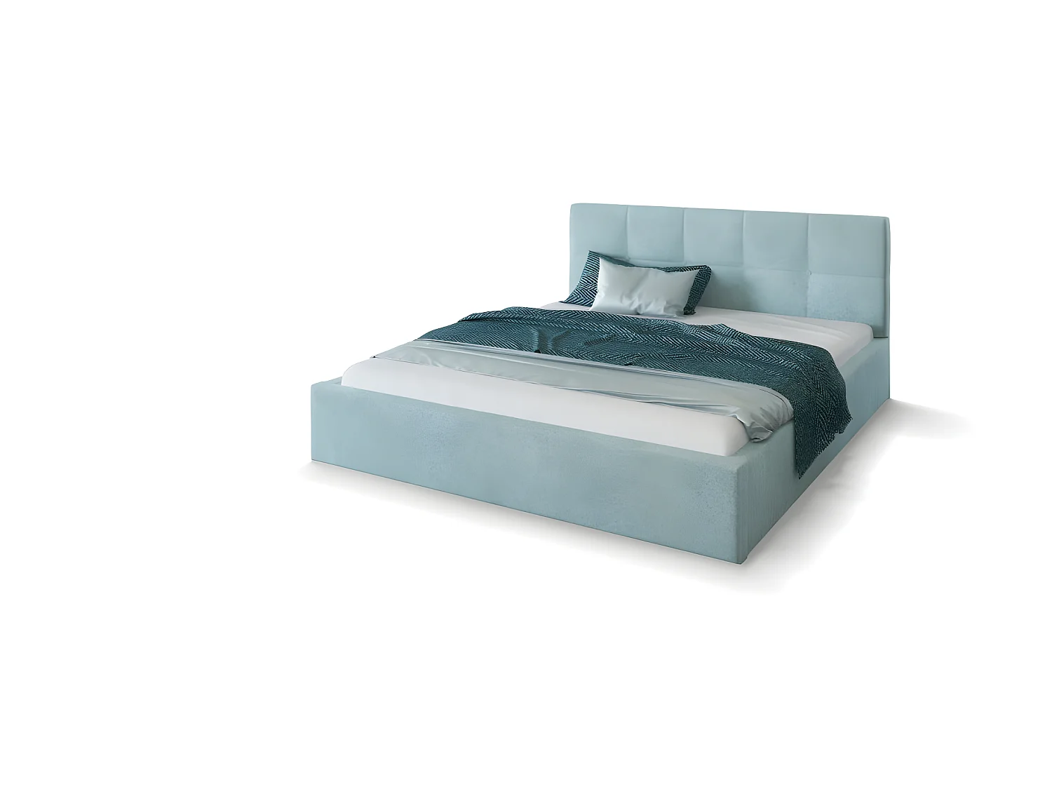 Lit coffre Vegas 160 x 200 cm avec sommier à lattes relevable Mint