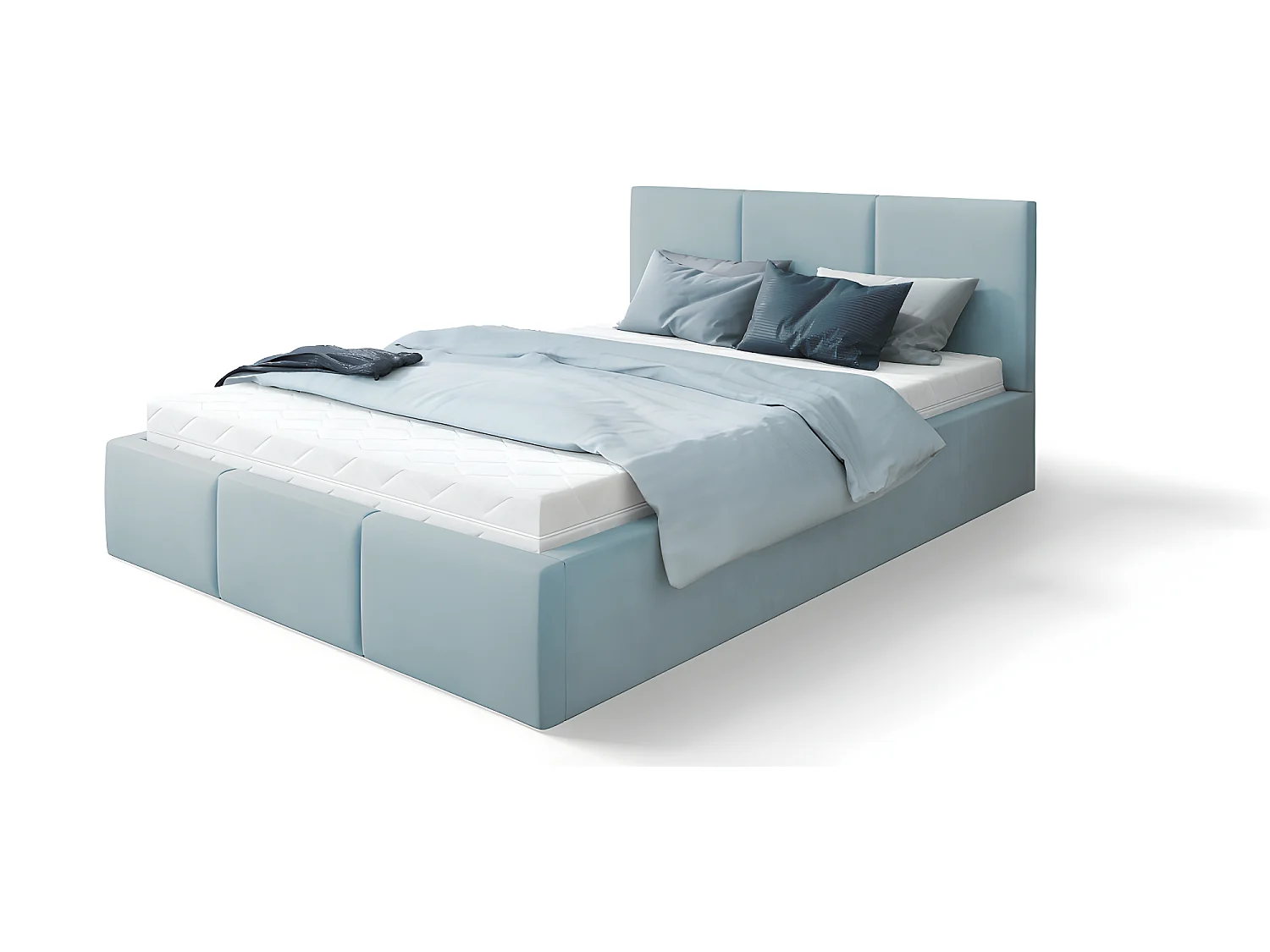 Lit coffre Tulum 160 x 200 cm avec sommier à lattes relevable Mint