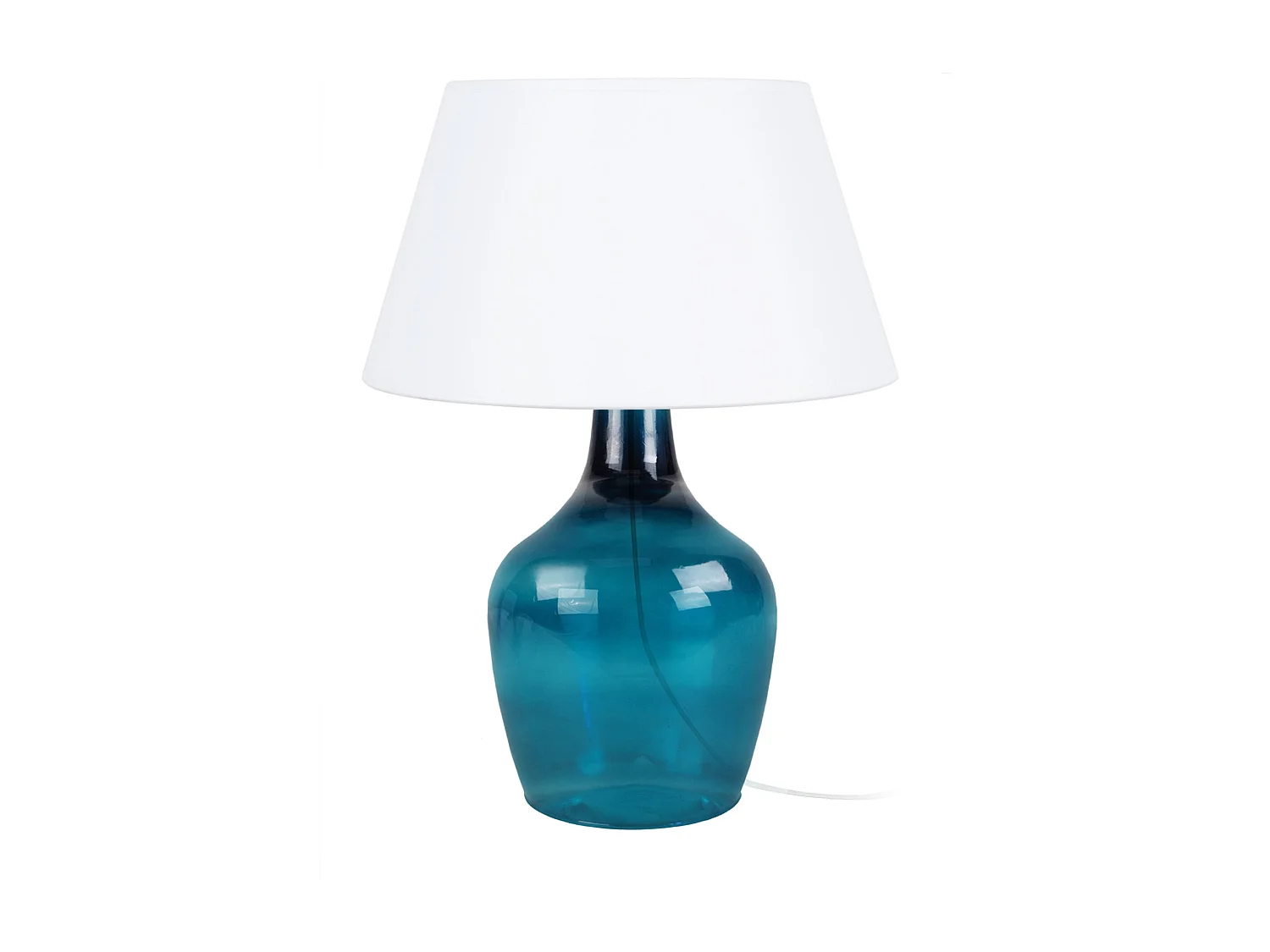 Lampe de Salon TOSEL ,verre,Bleu,H36xD30xP30cm