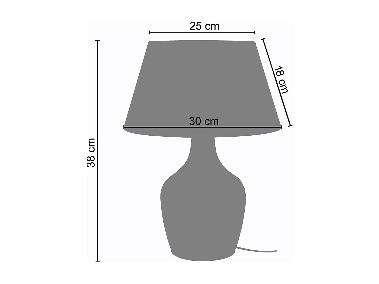 Lampe de Salon TOSEL ,verre,Bleu,H36xD30xP30cm