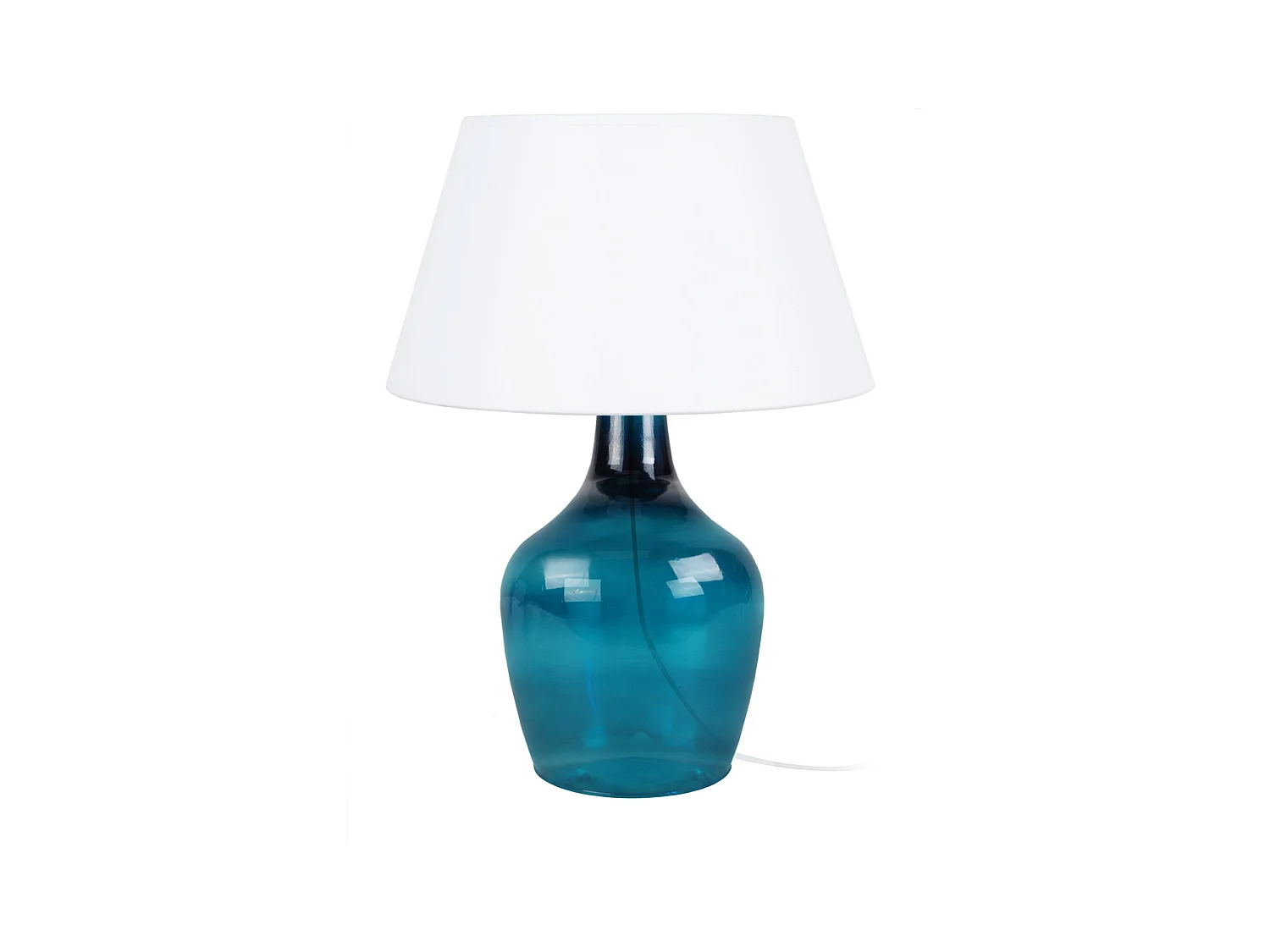 Lampe de Salon TOSEL ,verre,Bleu,H36xD30xP30cm