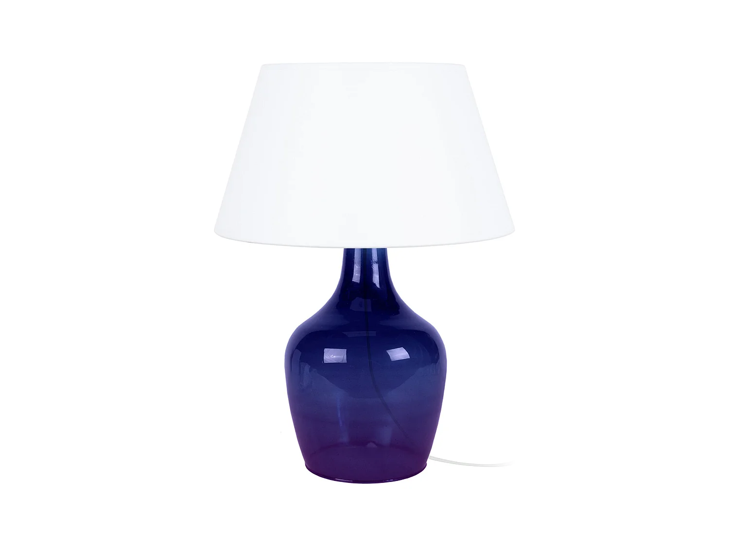 Lampe de Salon TOSEL ,verre,Violet ,H36xD30xP30cm