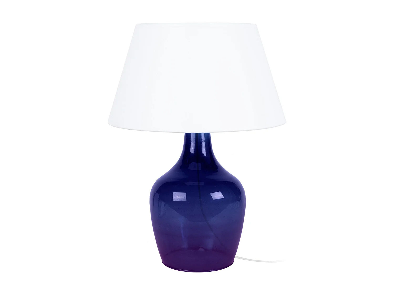 Lámpara de noche TOSEL ,vidrio,violeta ,A36xD30xP30cm