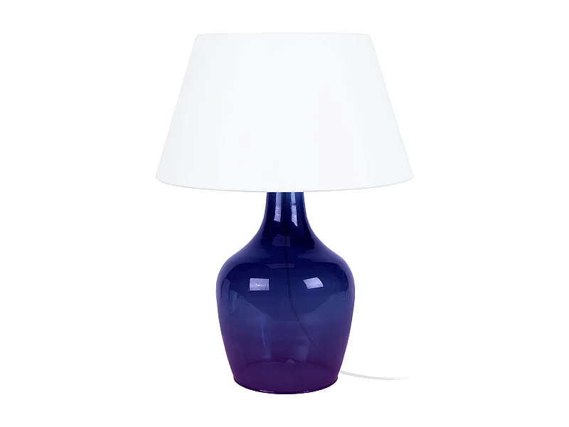 Lámpara de noche TOSEL ,vidrio,violeta ,A36xD30xP30cm