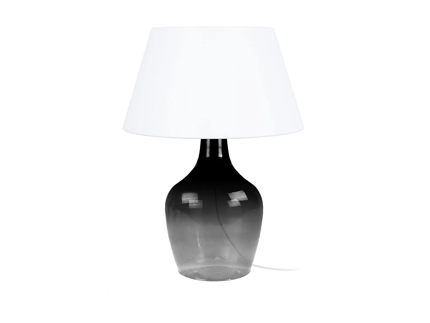 Lampe de Salon TOSEL ,verre,Noir ,H36xD30xP30cm