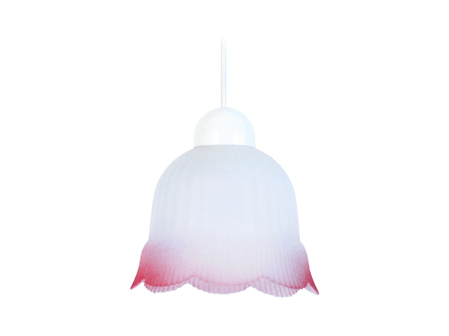 Suspension TOSEL ,verre,Rose ,H 75xD 17x P 17cm