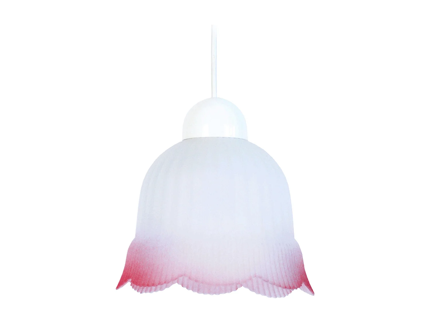 Suspension TOSEL ,verre,Rose ,H 75xD 17x P 17cm