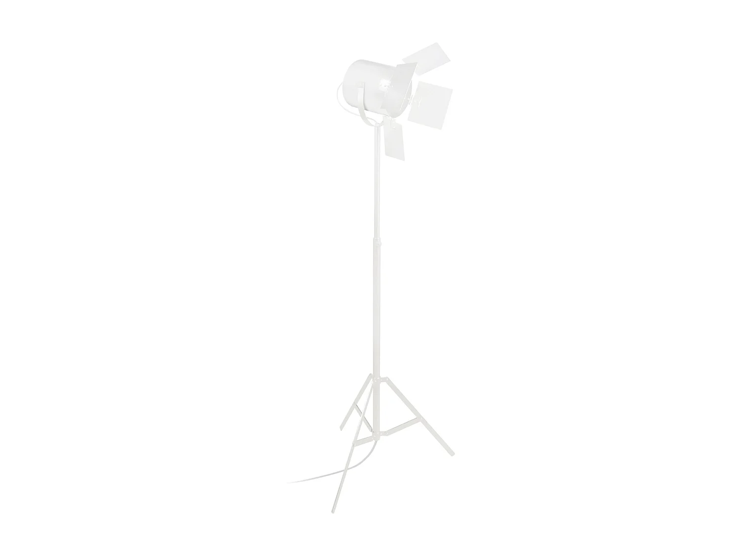 Lampadaire articulé trepied métal  ivoire 155 cm.