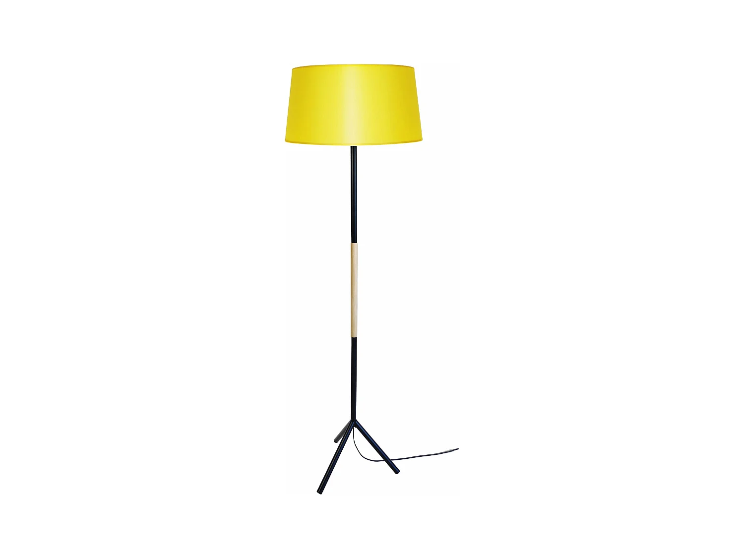 Lampadaire droit métal  citron 160 cm.