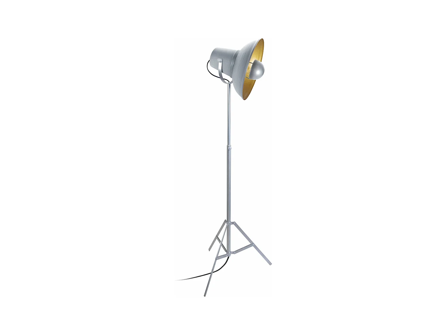 Lampadaire articulé métal  aluminium 155 cm.