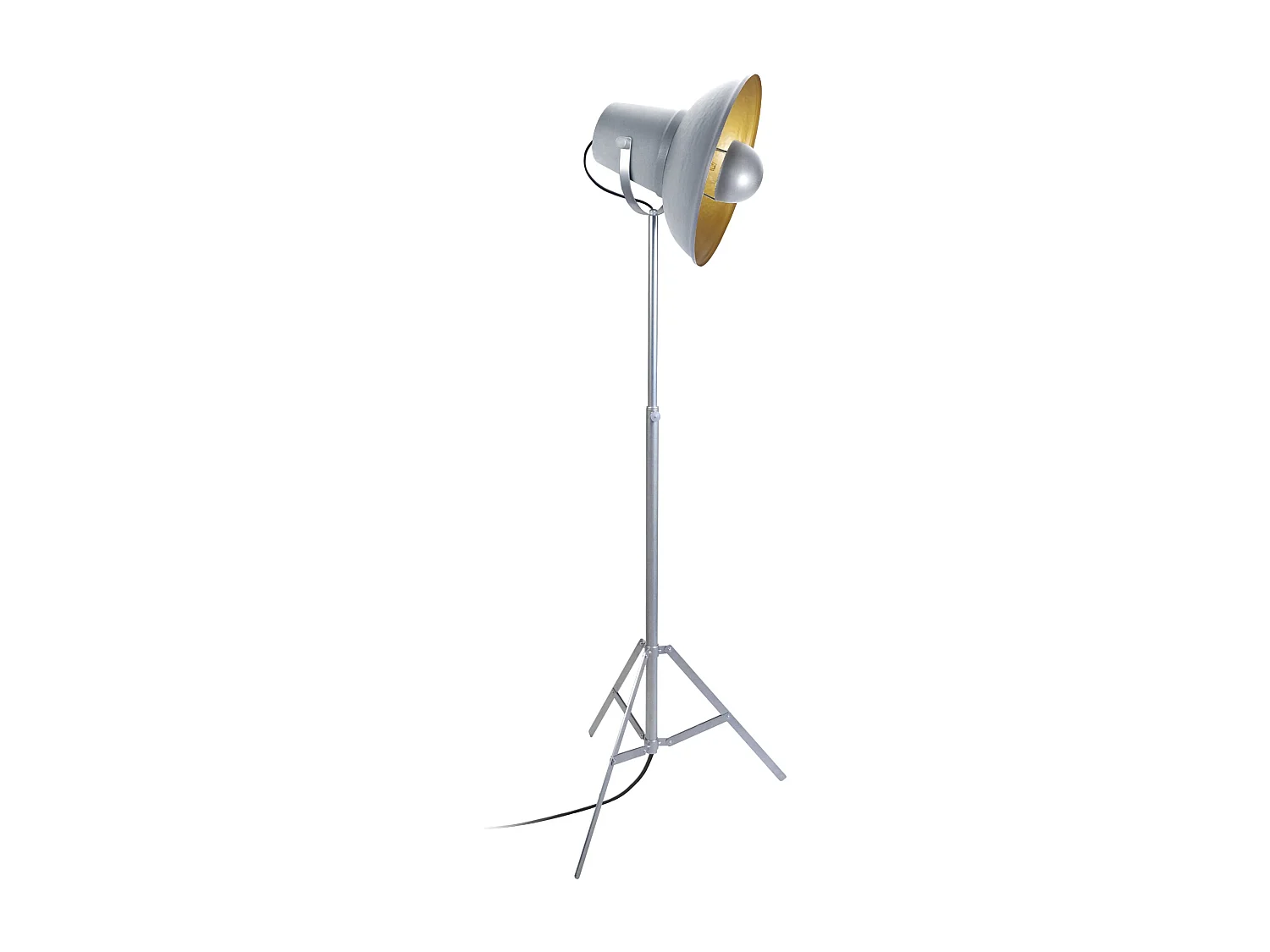 Lampadaire articulé métal  aluminium 155 cm.