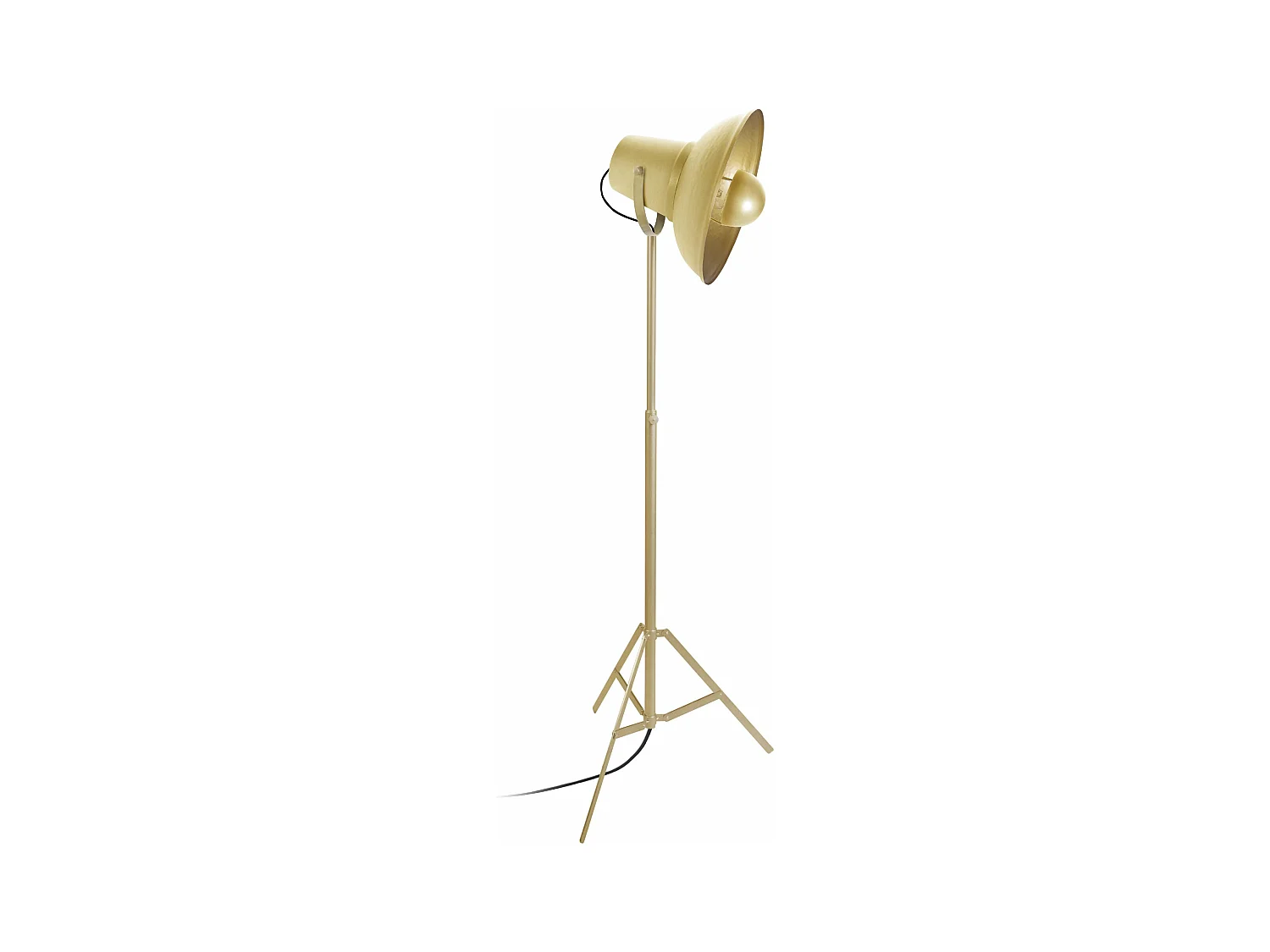 Lampadaire articulé métal  doré 155 cm.