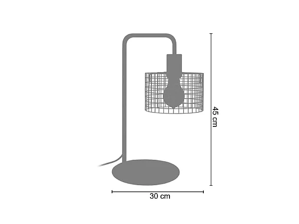 Candeeiro de pé para leitura TOSEL NOIRON metal arqueado Dourado D42 x  H157  cm