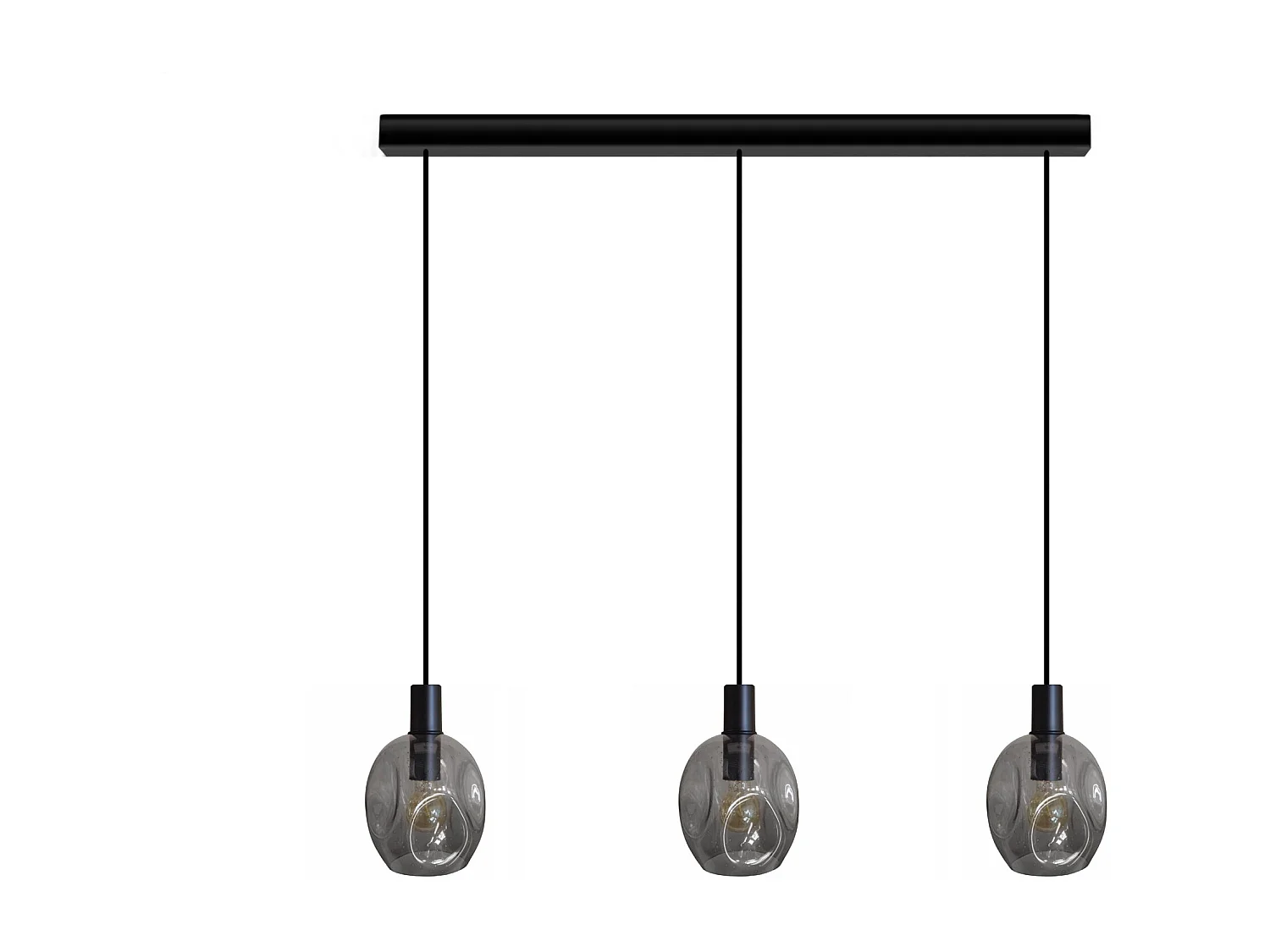 Suspensão TOSEL  VINGOLF vidro bar fumado D60 x  H100  cm