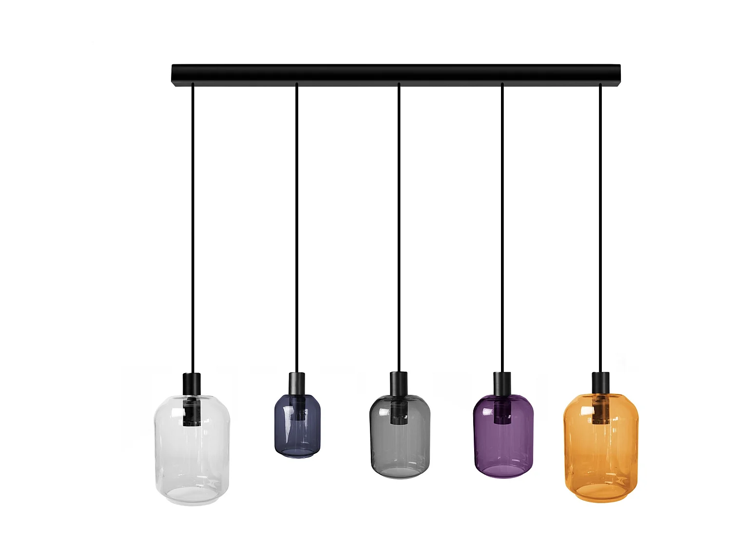 Suspensão TOSEL  SVALBARD SMB vidro bar azul D60 x  H100  cm